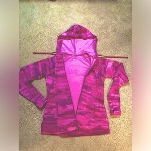 Tek Gear Dry Tek thumbhole hoodie in mixed hot pink hombre; size S
